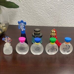 Colorful Vintage  Miniature Perfume Bottle Set